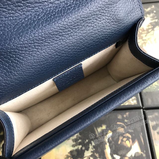 Gucci包 古馳女包 421970寶石藍 Gucci新款鏈條包 Gucci單肩斜挎包 Gucci酒神包  gudj1173